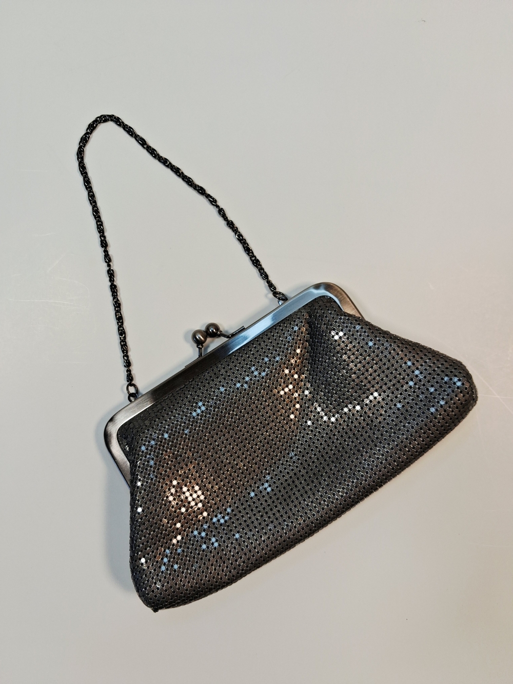 LOFT Metallic Mesh Clutch Bag